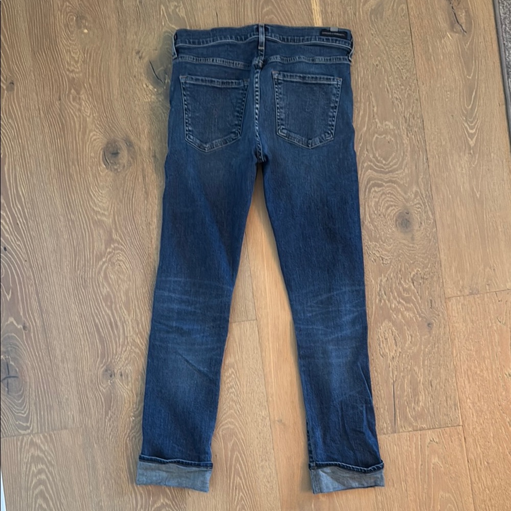 Citizens Of Humanity Blue Skinny Jeans with Faded Wash